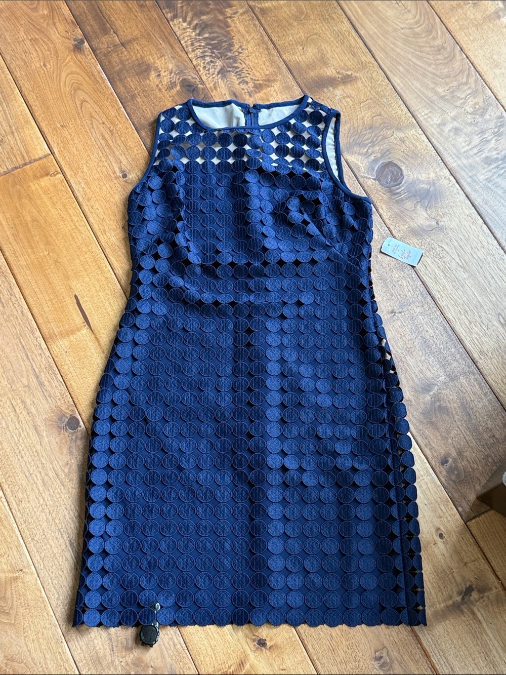 Lauren Ralph Lauren Navy Circle Lace Sheath Dress